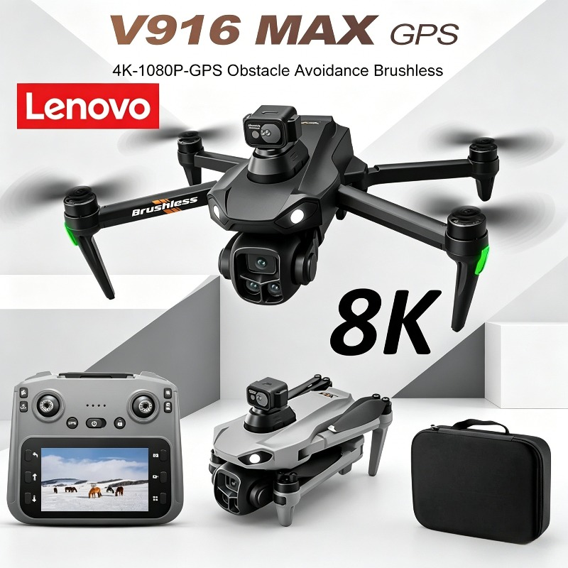 Drone Kit Professional - Drone Profissional Lenovo V916MAX 8K HD
