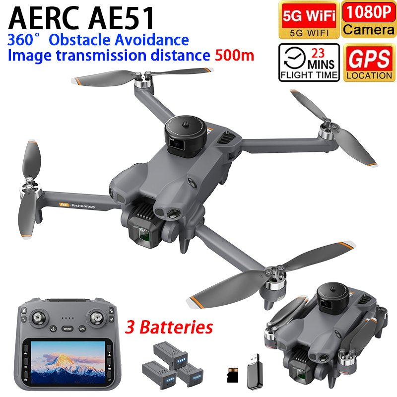 Drone Kit With Camera - Drone AERC AE51 com GPS WIFI
