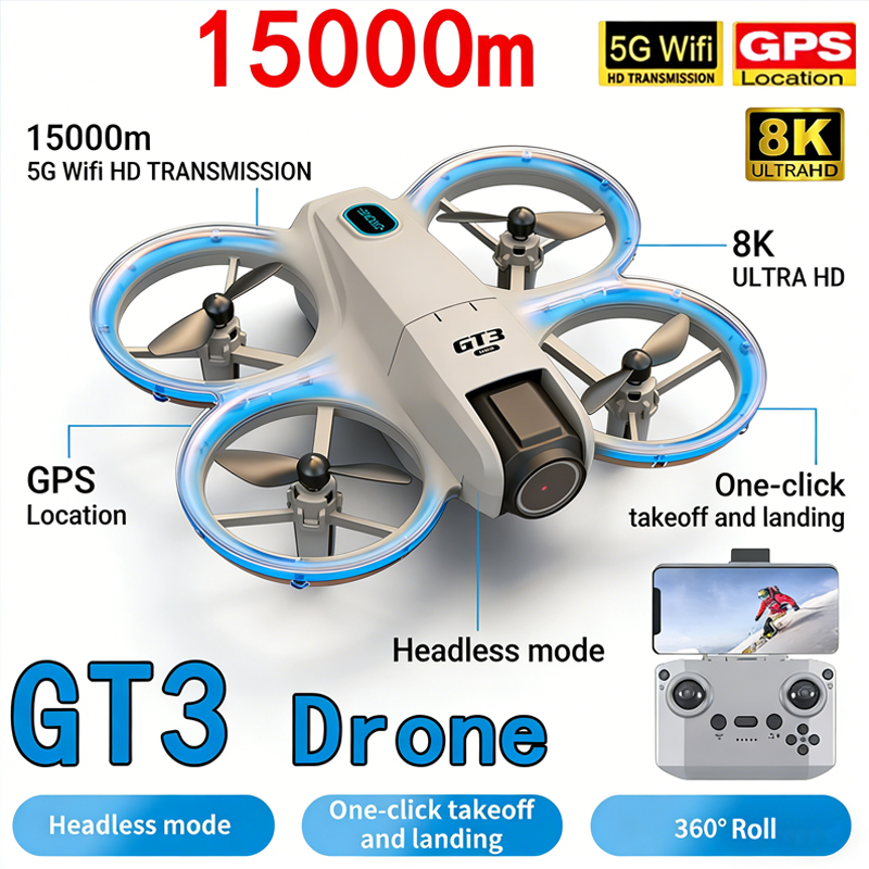 Novo GT3 MAX Drone 8K HD Fotog - Drone Kit Tricopter avaliação e preço