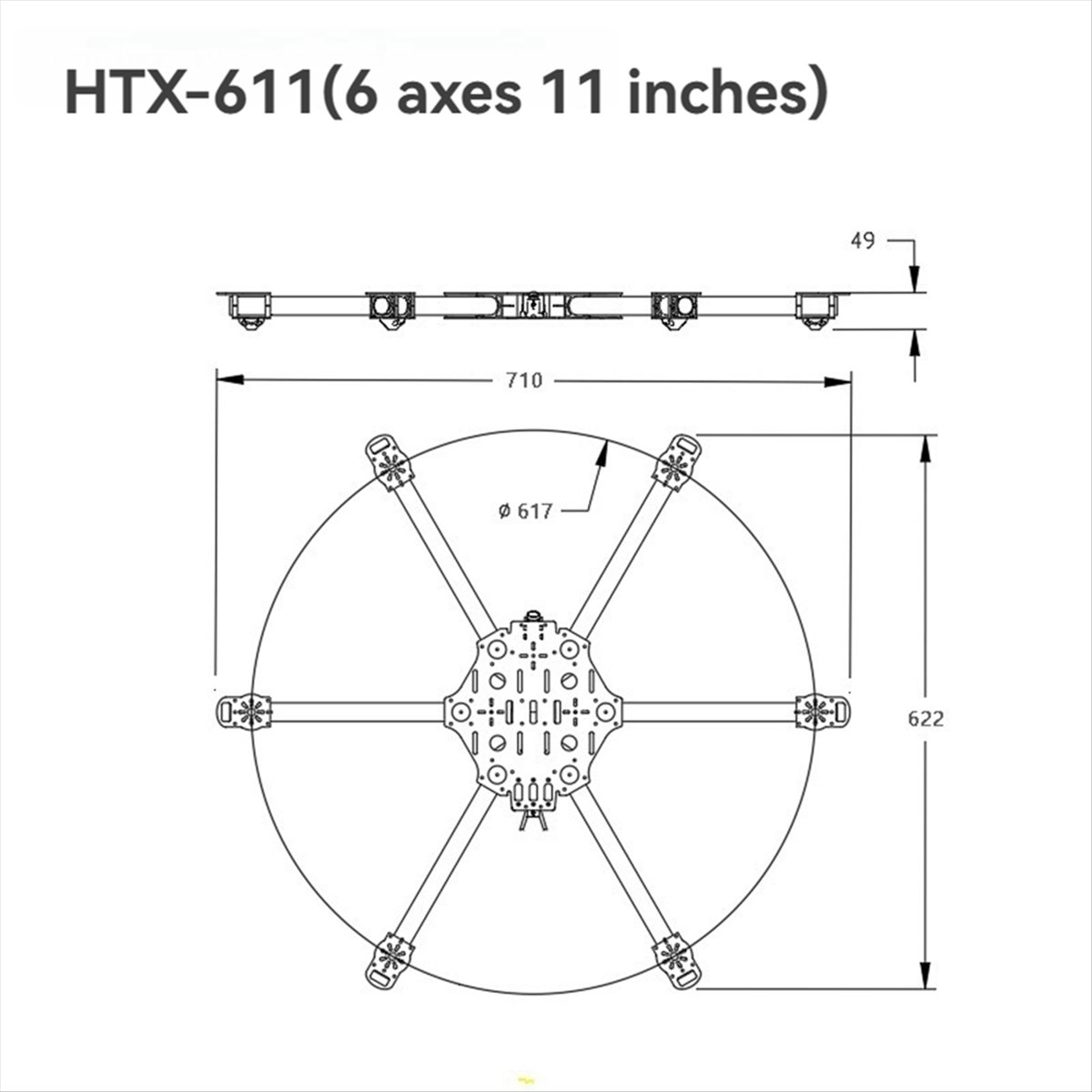▶ ✔ ▃ Kit de Estrutura Hexacóp - Drone Kit Hexacopter avaliação e preço