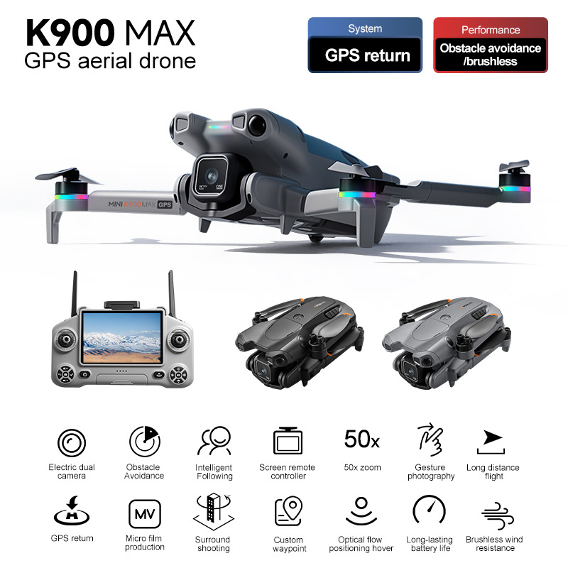 Kit de Drone K900 Max com Cont - Drone Kit With Camera avaliação e preço